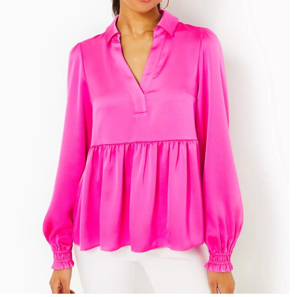🩷NWT -Lilly Pulitzer Jaylene Long Sleeve Lilly Top 6